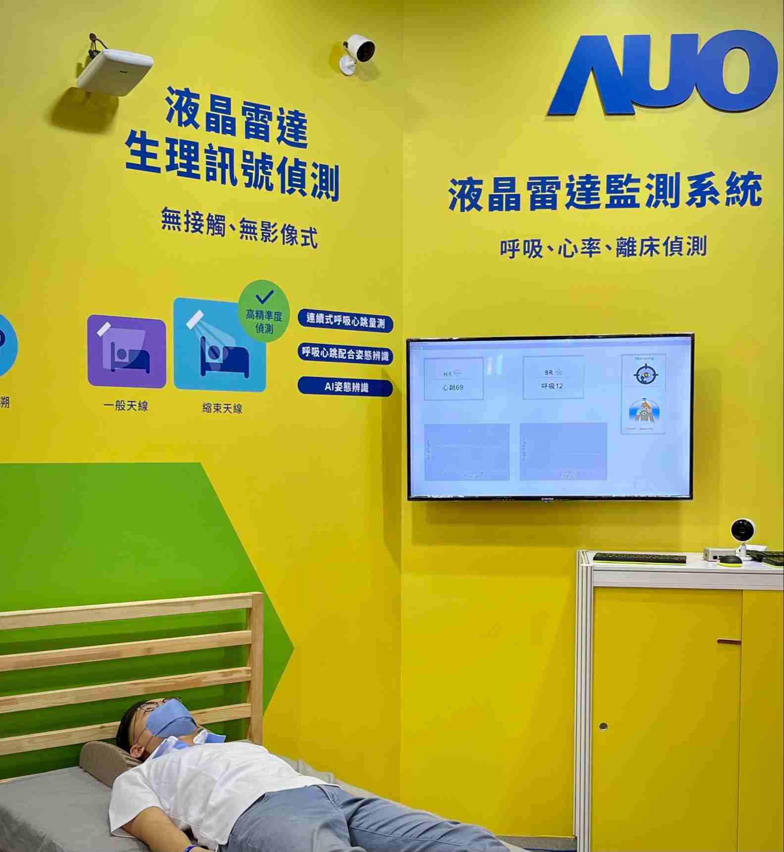 2121非凡颐康「无接触生理监测雷达」，，免除传统线路与贴片束缚，，，，精准侦测呼吸、、、心跳等重要生理讯号